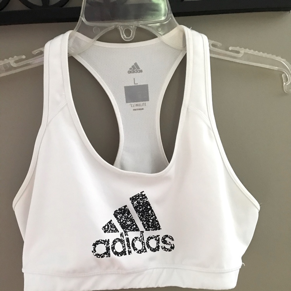 White Adidas SportsBra